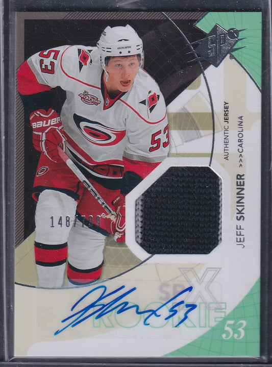 JEFF SKINNER - 2010 Upper Deck SPx Rookie Patch Auto #189, /799