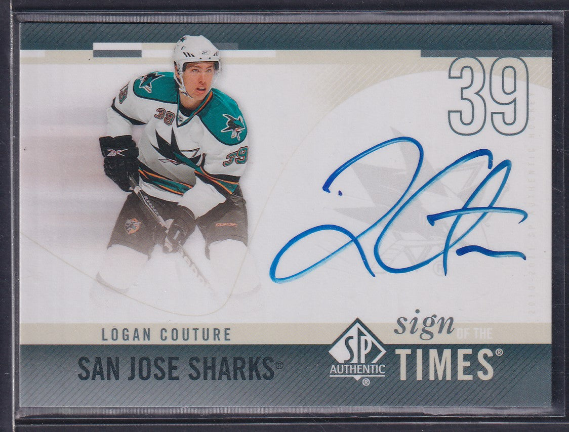 LOGAN COUTURE - 2010 SP Authentic Sign of the Times Auto #SOT-LC