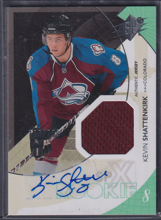 KEVIN SHATTENKIRK - 2010 Upper Deck SPx Rookie Patch Auto #173, /799