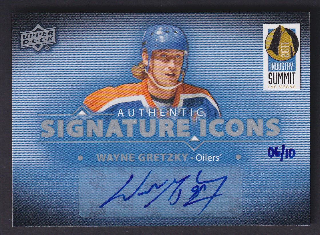 WAYNE GRETZKY - 2011 Upper Deck Industry Summit Signature Icons Auto #LV-WG, /10