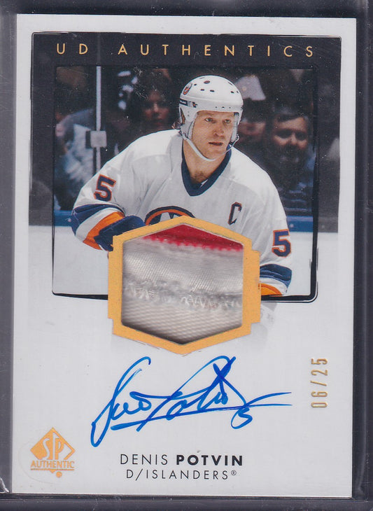 DENIS POTVIN - 2022 SP Authentic UD Authentics Auto Patch #UDAP-DP, /25