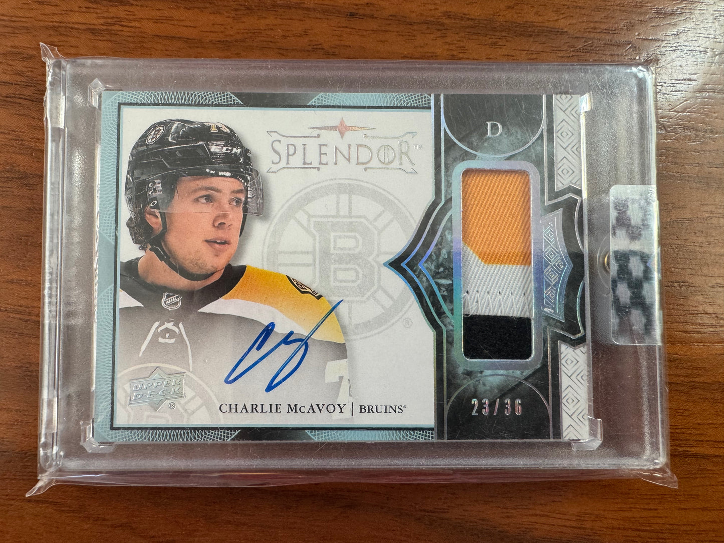 CHARLIE MCAVOY - 2017 Upper Deck Splendor Rookie Auto Patch #BD-MC, /36