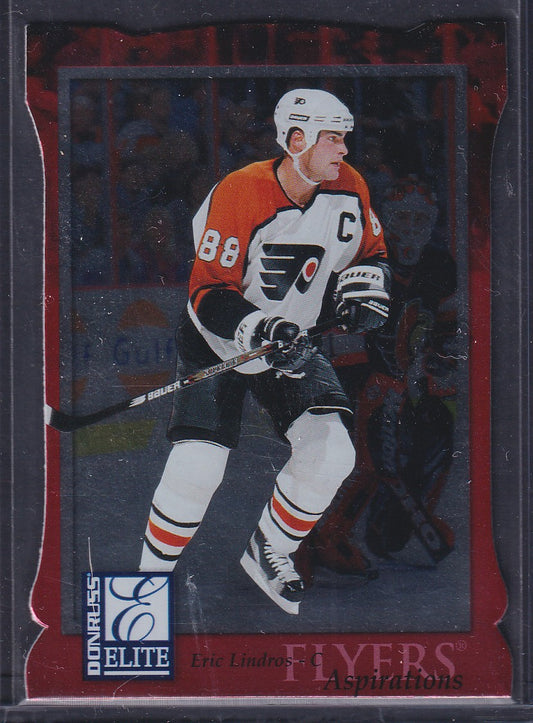 ERIC LINDROS - 1998 Donruss Elite Aspirations RED Die Cut #10, /750