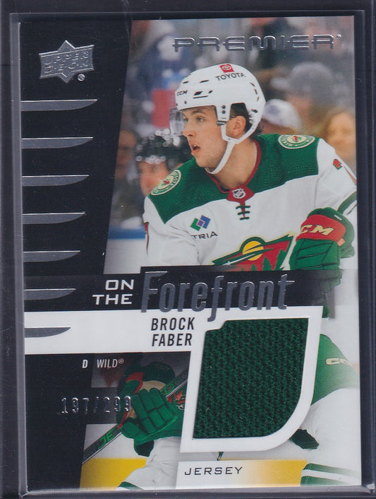 BROCK FABER - 2023 Upper Deck Premier On the Forefront Patch #OFR-BF, /299