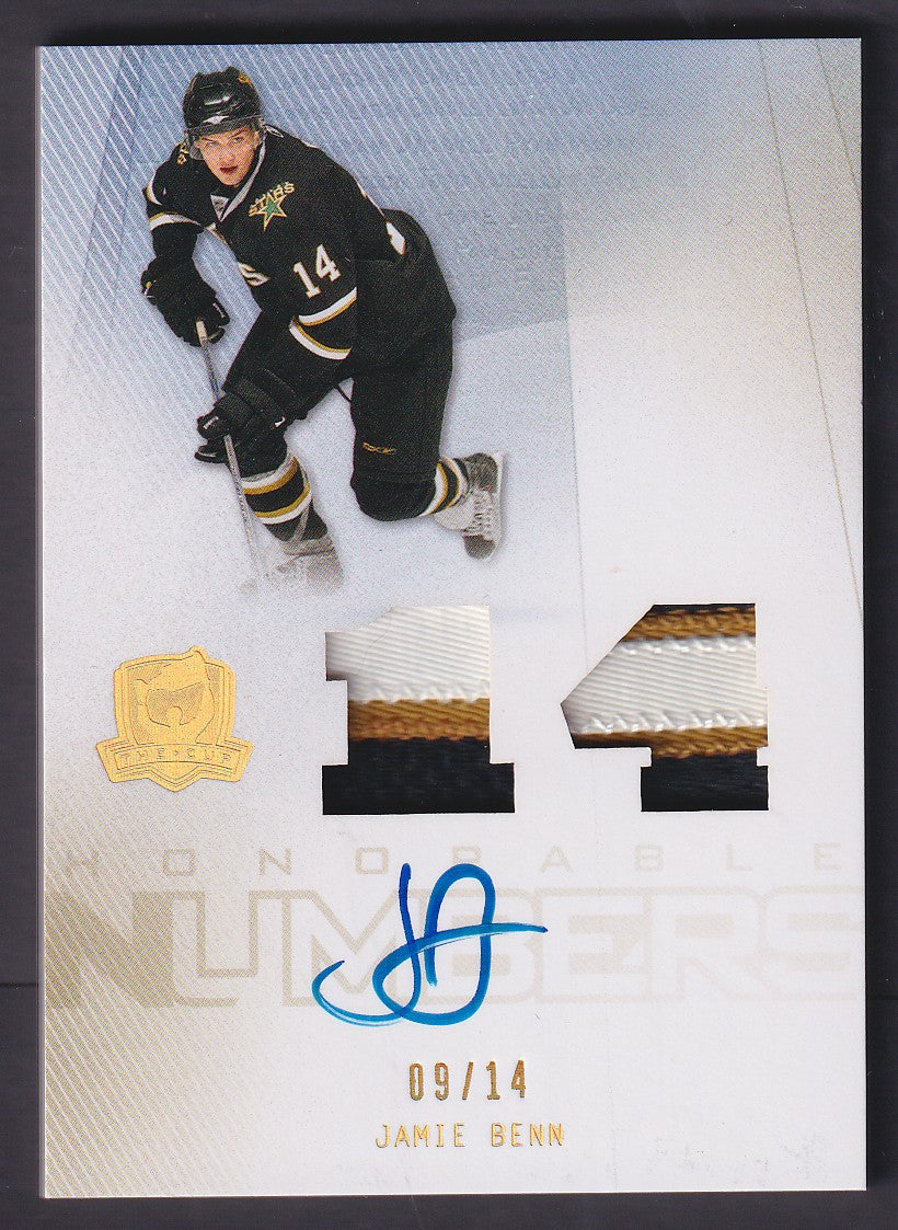 JAMIE BENN - 2009 The Cup Rookie Honorable Numbers #HN-JB, /14