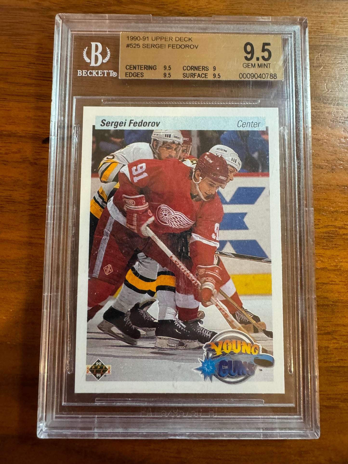 SERGEI FEDOROV - 1990 Upper Deck Young Guns #525, BGS 9.5