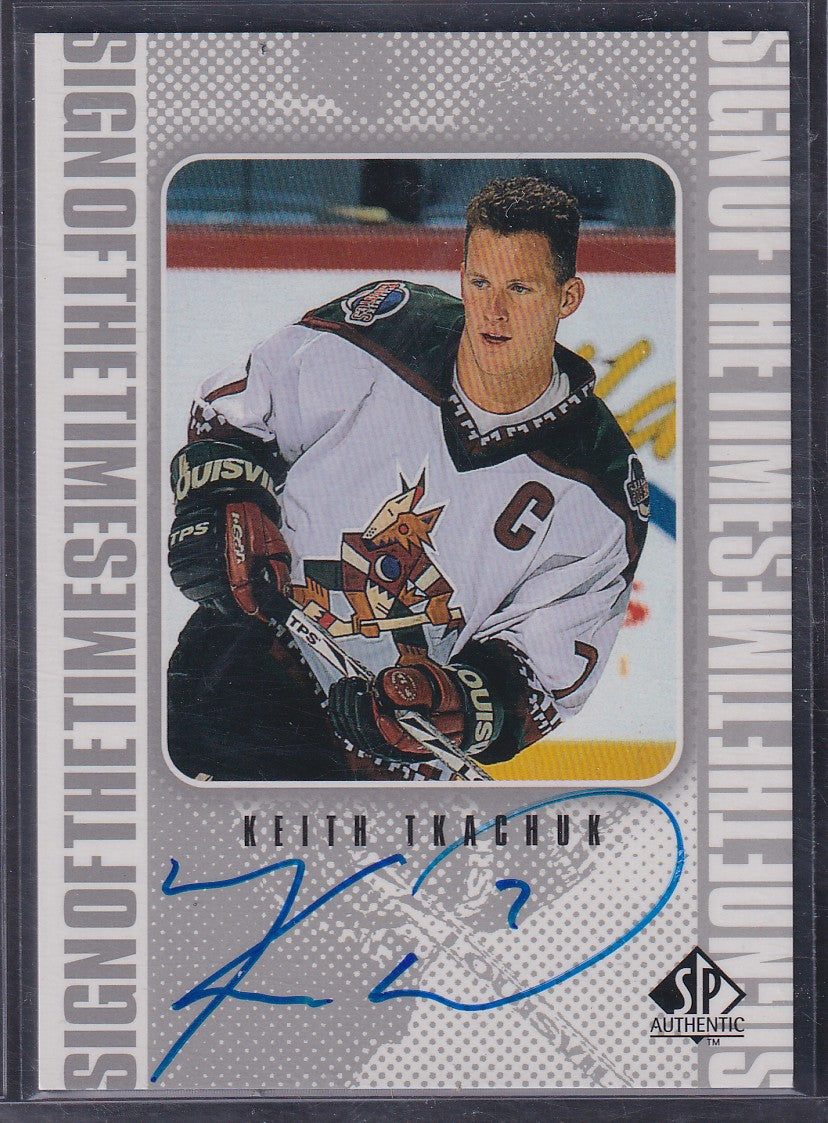 KEITH TKACHUK - 1998 Upper Deck Sign of the Times Auto #KT