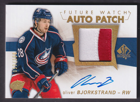 OLIVER BJORKSTRAND - 2016 SP Authentic Future Watch Auto Patch #118, /100