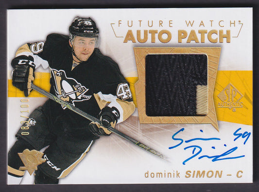 DOMINIK SIMON - 2016 SP Authentic Future Watch Auto Patch #122, /100