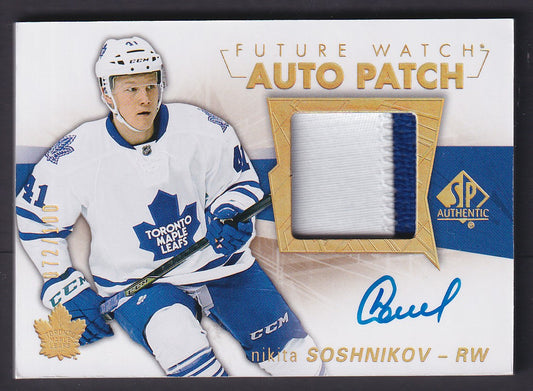 NIKITA SOSHNIKOV - 2016 SP Authentic Future Watch Auto Patch #135, /100