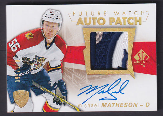 MICHAEL MATHESON - 2016 SP Authentic Future Watch Auto Patch #143, /100