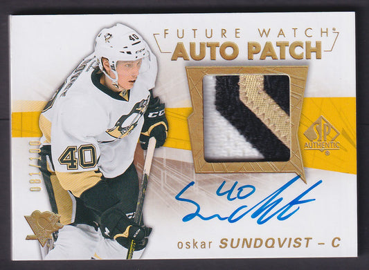 OSKAR SUNDQVIST - 2016 SP Authentic Future Watch Auto Patch #142, /100