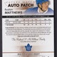 AUSTON MATTHEWS - 2016 SP Authentic Future Watch Auto Patch #146, /100