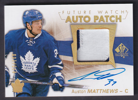 AUSTON MATTHEWS - 2016 SP Authentic Future Watch Auto Patch #146, /100