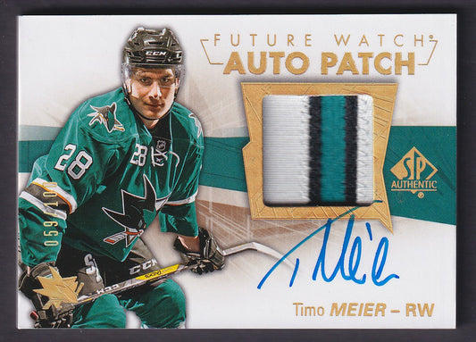 TIMO MEIER - 2016 SP Authentic Future Watch Auto Patch #166, /100