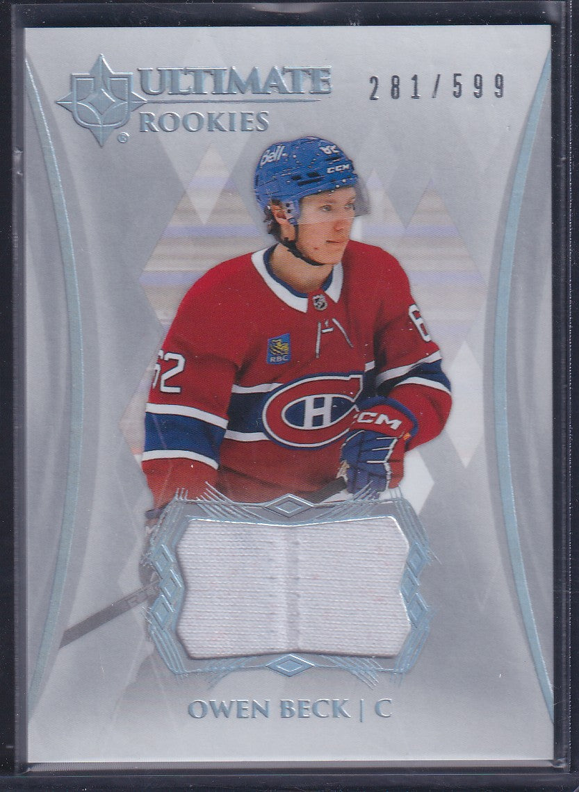 OWEN BECK - 2023 Upper Deck Ultimate Rookies Patch #115, /599