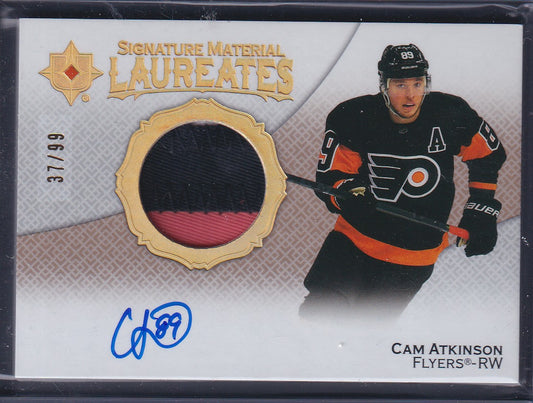 CAM ATKINSON - 2022 Upper Deck Ultimate Signature Material Laureates #SML-CA /99
