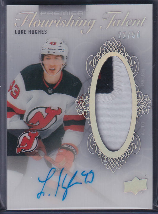 LUKE HUGHES - 2023 Upper Deck Premier Rookie Flourishing Talent Auto #FT-LH, /50