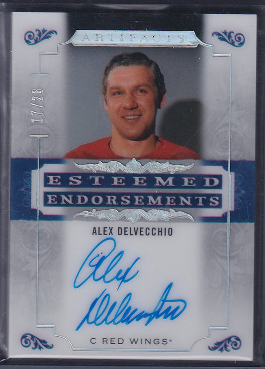 ALEX DELVECCHIO - 2024 UD Artifacats Esteemed Endorsements Auto #EE-AD, /28