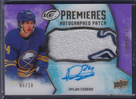 DYLAN COZENS - 2020 Upper Deck Ice Premieres Rookie Auto Patch #IP-DY, /10