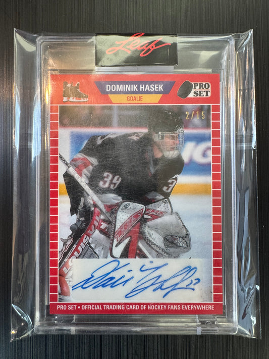 DOMINIK HASEK - 2021 Leaf Pro Set Auto #A89-DH1, /15