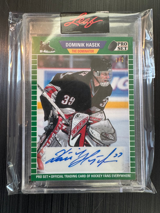 DOMINIK HASEK - 2021 Leaf Pro Set Auto #A89-DH1, /2