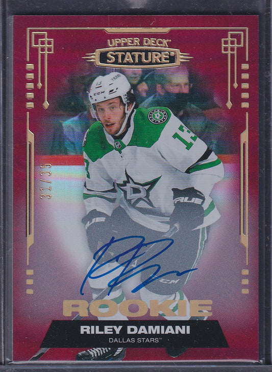 RILEY DAMIANI - 2021 Upper Deck Stature Rookie Auto #136, /35