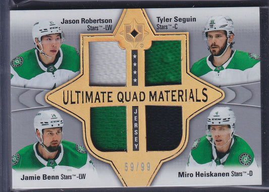 ROBERTSON / BENN / SEGUIN / HEISKANEN - 2022 Ultimate Quad Materials Stars /99