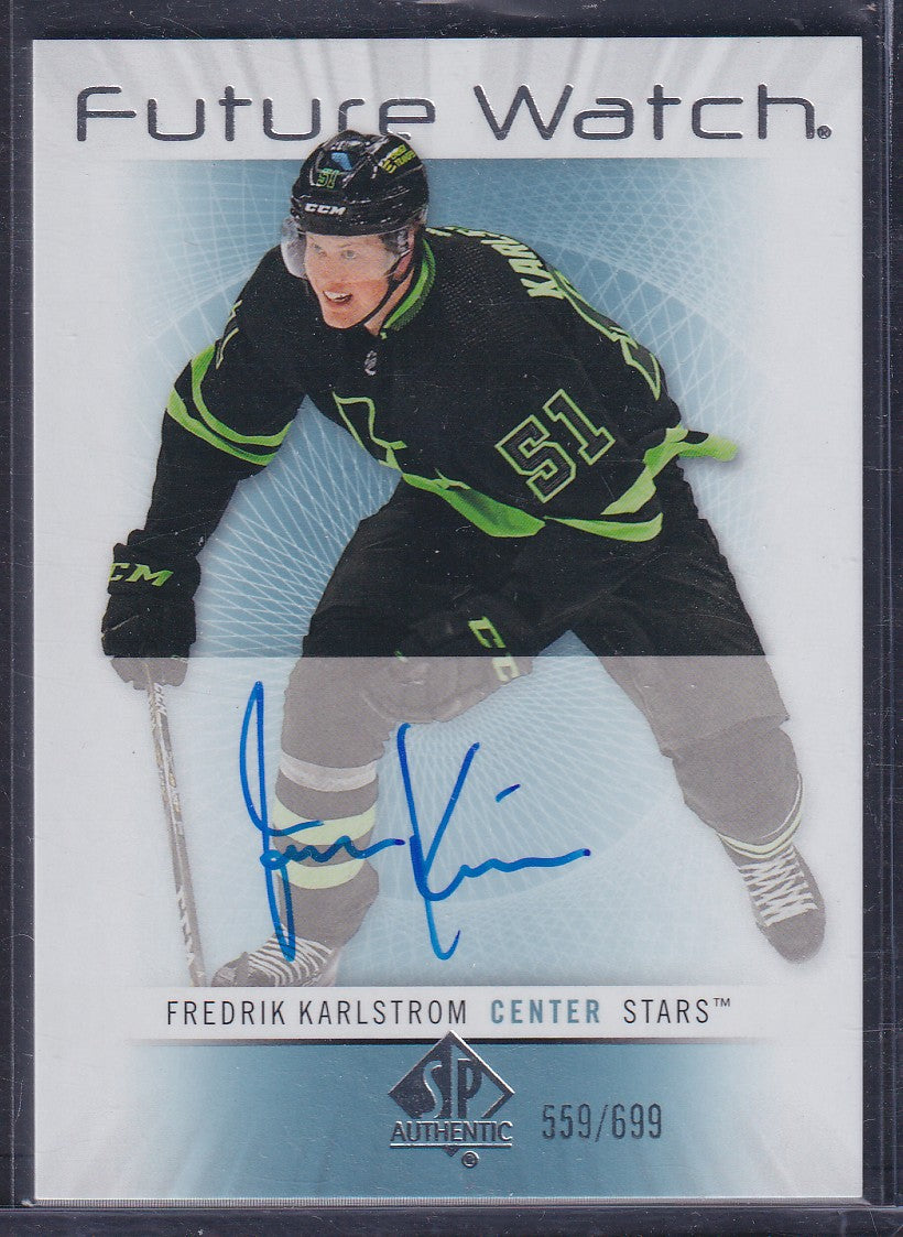 FREDRIK KARLSTROM - 2022 SP Authentic Future Watch Auto #RFWA-KA, /699