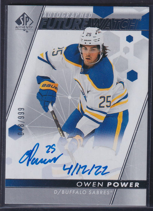 OWEN POWER - 2022 SP Authentic Future Watch Auto INSCRIBED #102, 48/999