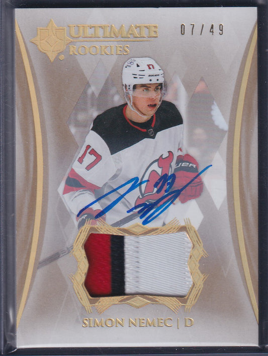 SIMON NEMEC - 2023 Upper Deck Ultimate Rookies Auto Patch #143, /49