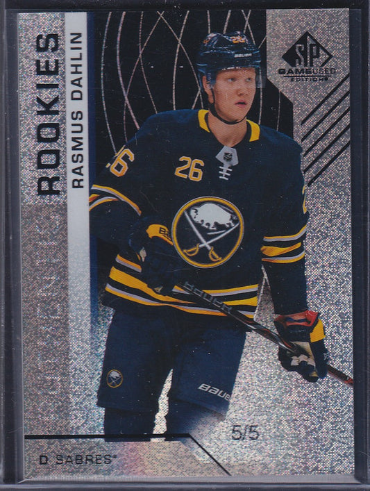 RASMUS DAHLIN - 2018 SP Game Used Authentic Rookies SNOWSTORM #101, /5