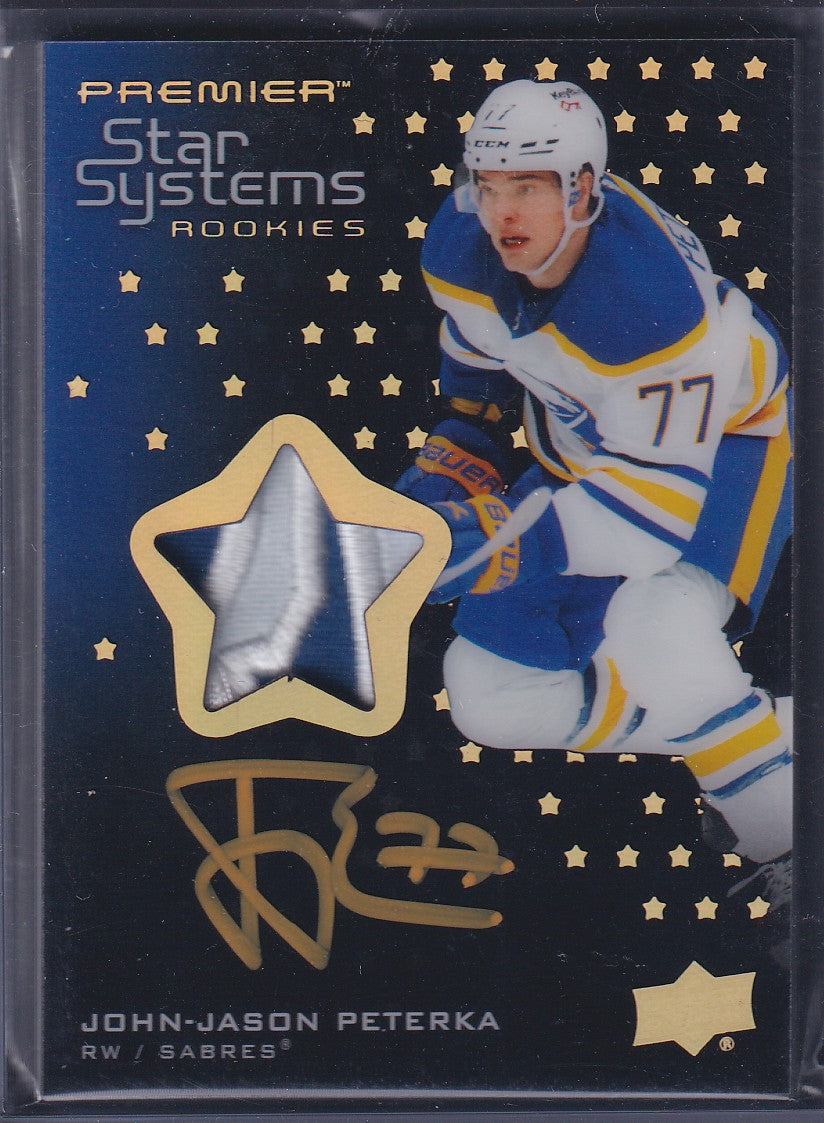 JOHN-JASON PETERKA - 2021 UD Premier Star Systems Rookie Auto #SSR-JP, /25