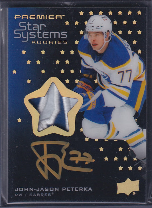 JOHN-JASON PETERKA - 2021 UD Premier Star Systems Rookie Auto #SSR-JP, /25