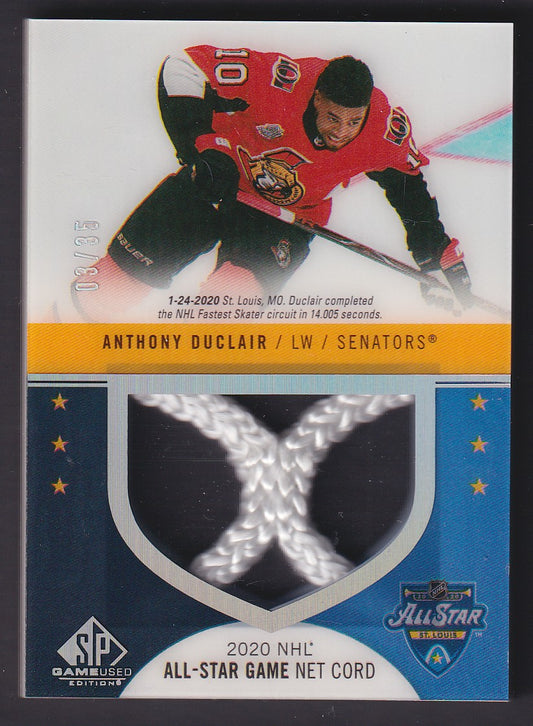 ANTHONY DUCLAIR - 2020 SP Game Used All Star Game Net Cord #ASNC-AD, /35