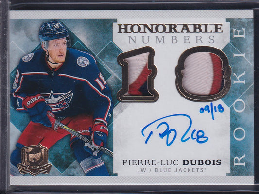 PIERRE-LUC DUBOIS - 2017 The Cup Rookie Honorable Numbers #HN-PD, /18