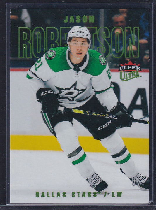 JASON ROBERTSON - 2021 Fleer Ultra Hockey GREEN FOIL #61, /25