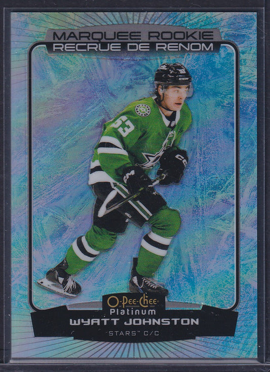 WYATT JOHNSTON - 2022 O-Pee-Chee Platinum Marquee Rookie ARCTIC FREEZE #294, /99