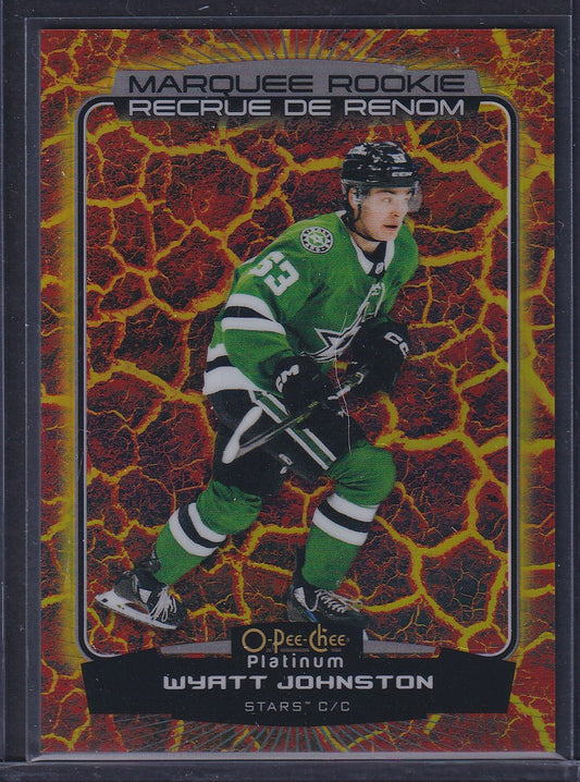 WYATT JOHNSTON - 2022 O-Pee-Chee Platinum Marquee Rookie HOT MAGMA #294, /499
