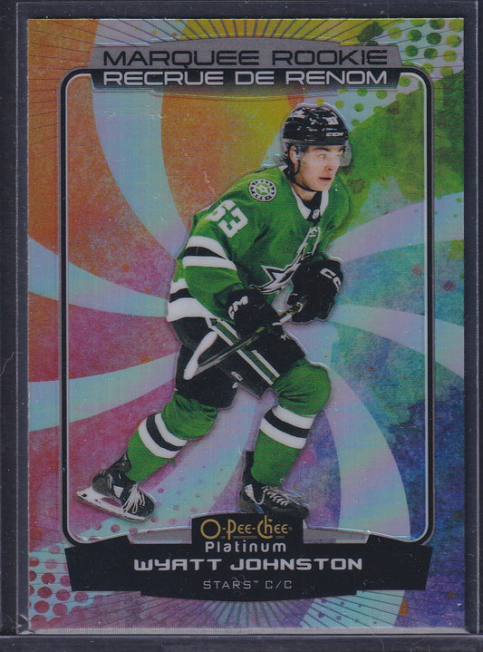 WYATT JOHNSTON - 2022 O-Pee-Chee Plat Marquee Rookie RAINBOW COLOR WHEEL #294