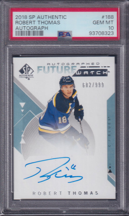 ROBERT THOMAS - 2018 SP Authentic Future Watch Auto #188, /999, PSA 10