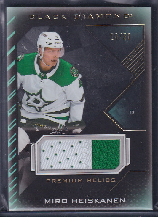 MIRO HEISKANEN - 2021 UD Black Diamond Premium Relics Patch #BDB-MH, /50