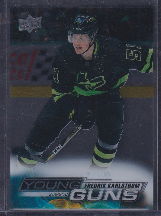 FREDRIK KARLSTROM - 2022 Upper Deck Young Guns CLEAR CUT #229