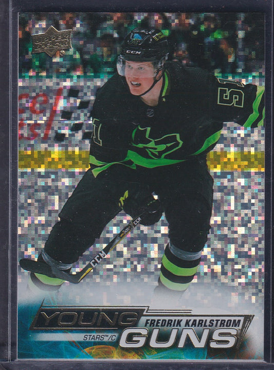 FREDRIK KARLSTROM - 2022 Upper Deck Young Guns SPECKLED RAINBOW #229