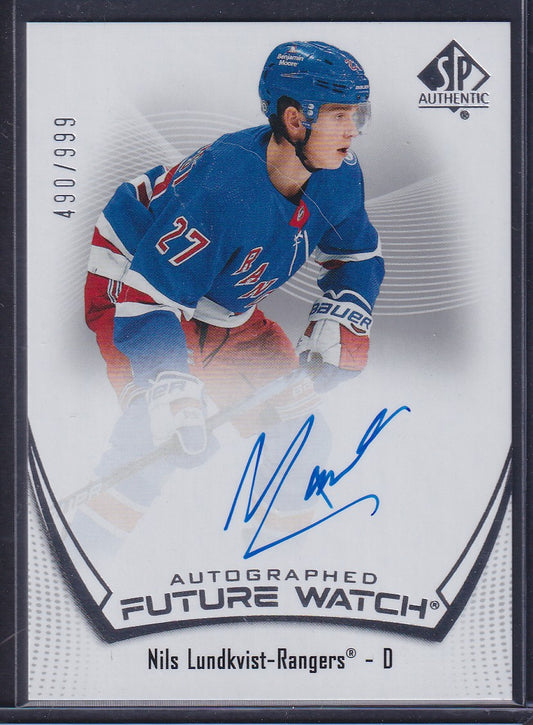 NILS LUNDKVIST - 2021 SP Authentic Future Watch Auto #141, /999