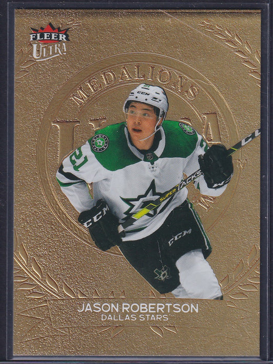 JASON ROBERTSON - 2022 Fleer Ultra Hockey Medallions GOLD #M-22, /200