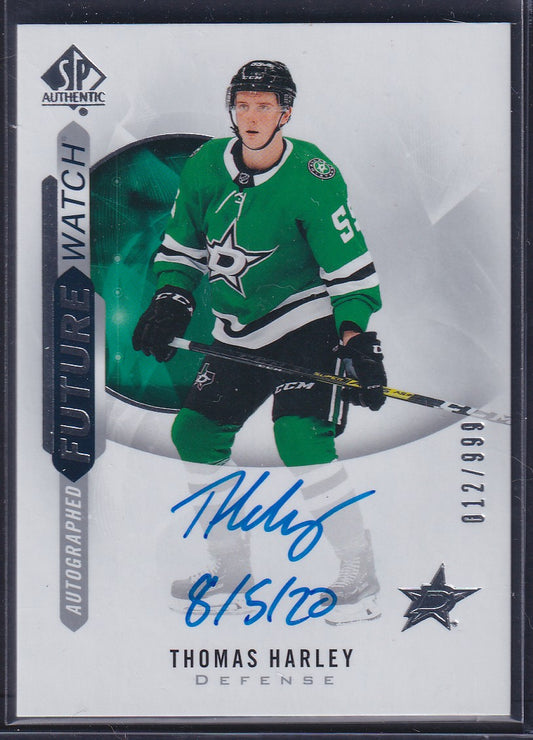 THOMAS HARLEY - 2020 SP Authentic Future Watch Auto INSCRIBED #157, /50