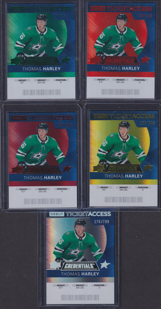 THOMAS HARLEY - 2020 UD Credentials Debut Ticket Access #130, /25 to /799