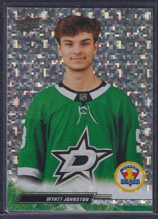 WYATT JOHNSTON - 2022 Upper Deck Extended Draft Round 1 SPECKLED RAINBOW RC #747