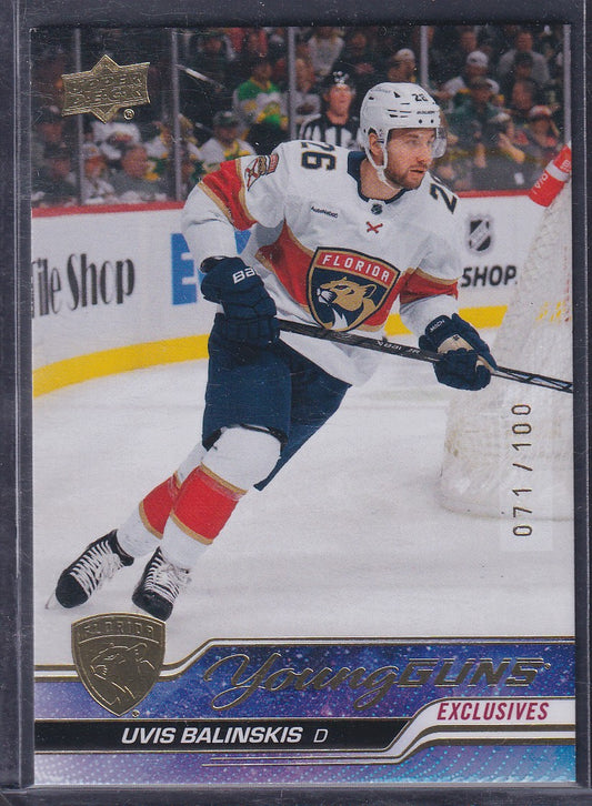 UVIS BALINSKIS - 2023 Upper Deck Young Guns EXCLUSIVES #476, /100
